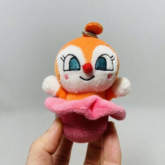 Sega Toys Anpanman Dokinchan Plush Hang Chain 3” Doll Pink Anime Japan Animation - Picture 1 of 9
